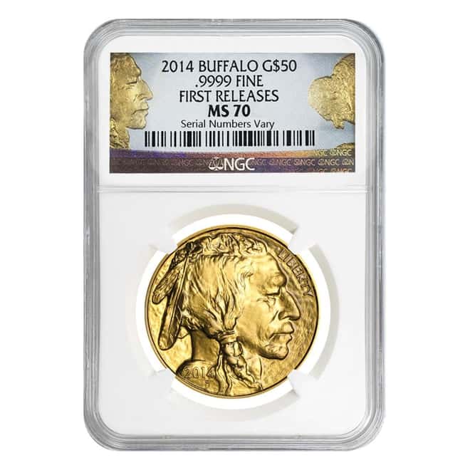 2014 1 oz $50 Gold American Buffalo NGC MS 70 First Releases
