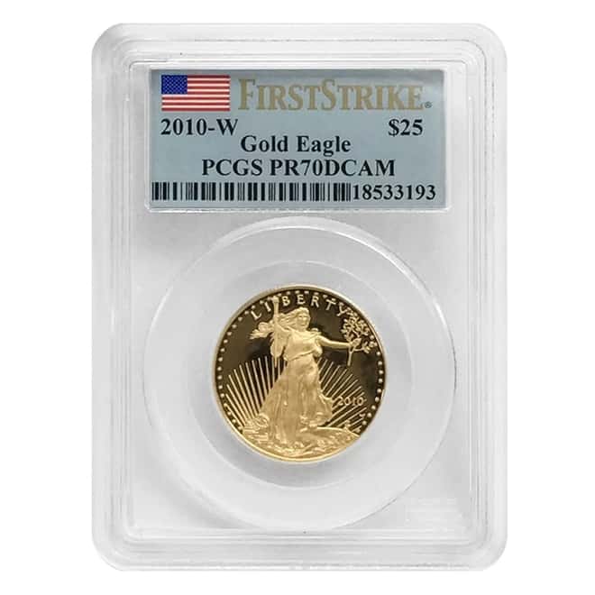 2010 W 1/2 oz $25 Proof Gold American Eagle PCGS PF 70 First Strike
