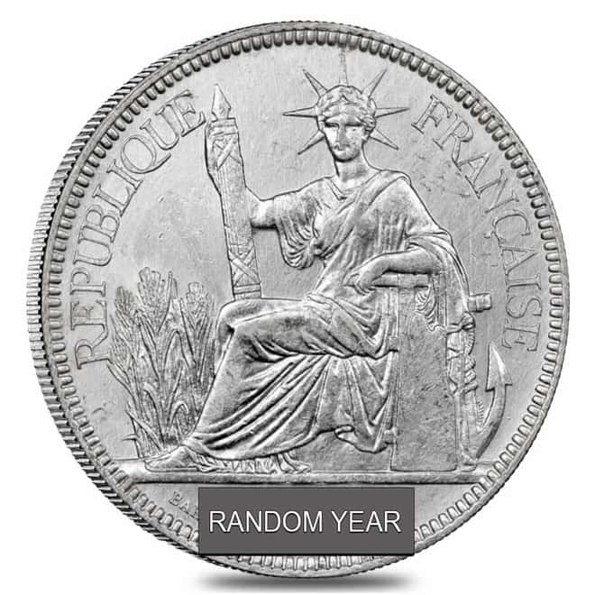 France Indo-China Piastre Silver Coin Circulated ASW 0.7812 oz (Random Year)
