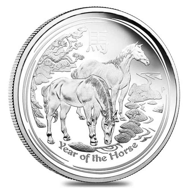 2014 3.5 oz Proof Silver Lunar Year of The Horse Australian Perth Mint 3-Coin Set (w/Box & COA)