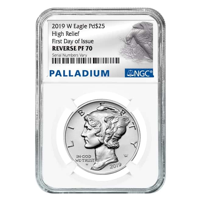 2019-W 1 oz Reverse Proof Palladium American Eagle NGC PF 70 FDOI 