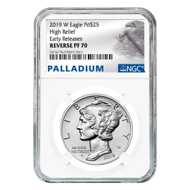 2019-W 1 oz Reverse Proof Palladium American Eagle NGC PF 70 ER (Eagle Label)
