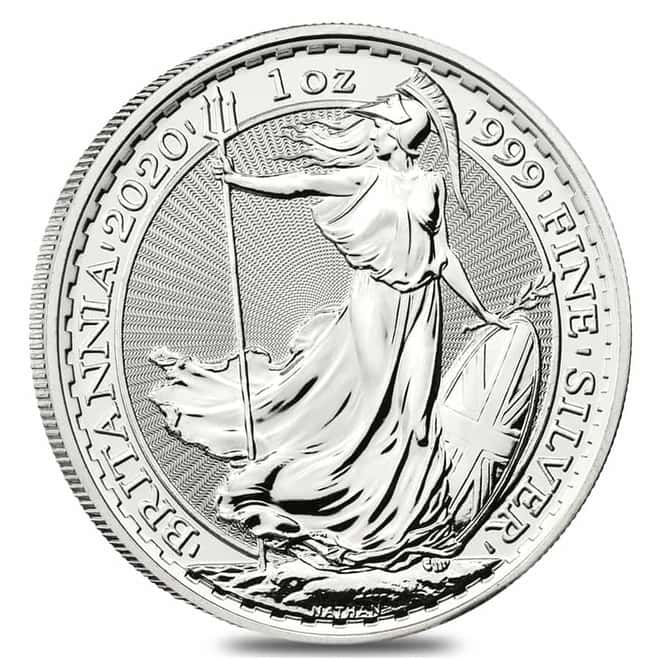 2020 Great Britain 1 oz Silver Britannia Coin .999 Fine BU