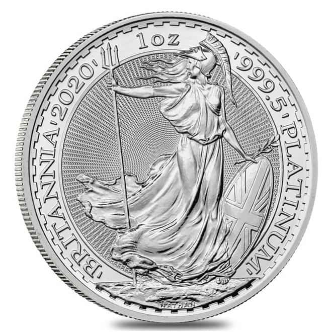 2020 Great Britain 1 oz Platinum Britannia Coin .9995 Fine BU