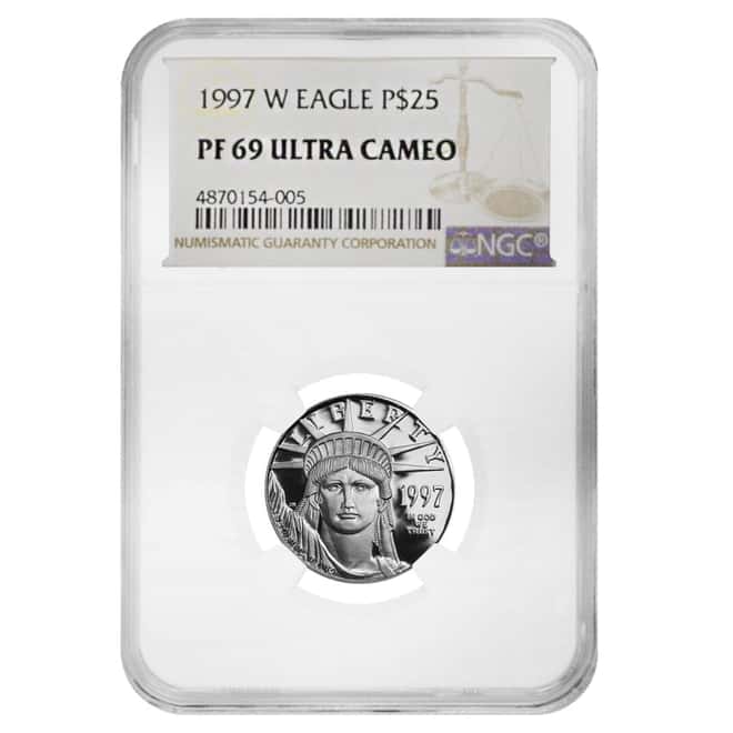 1997 W 1/4 oz $25 Platinum American Eagle Proof Coin NGC PF 69 UCAM