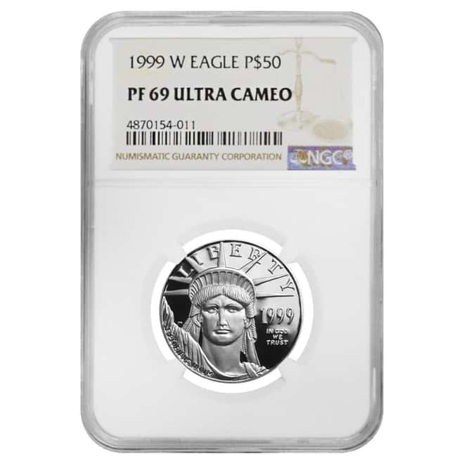 1999 W 1/2 oz $50 Platinum American Eagle Proof Coin NGC PF 69 UCAM