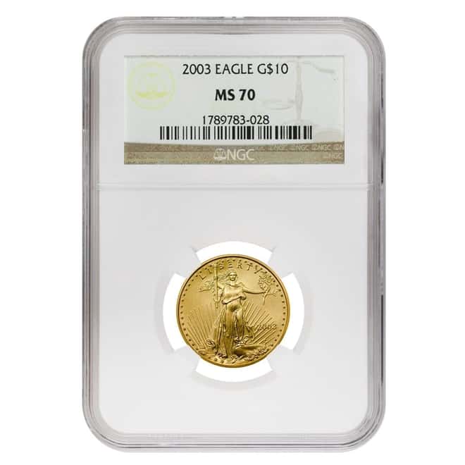 2003 1/4 oz $10 Gold American Eagle NGC MS 70
