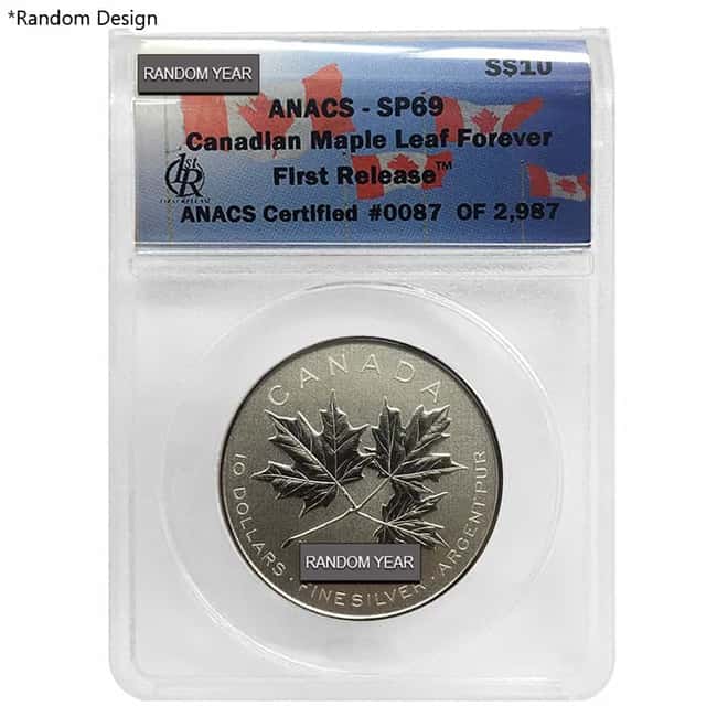 3/4 oz Silver Royal Canadian Mint Coin ANACS MS/SP/PF 69 (Random Design/Year)