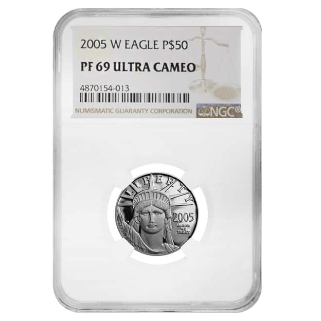 2005 W 1/2 oz $50 Platinum American Eagle Proof Coin NGC PF 69 UCAM 