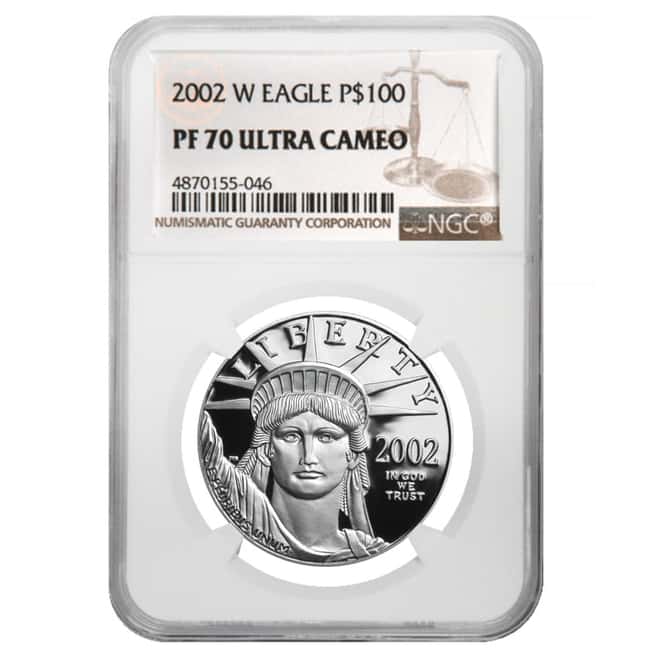 2002 W 1 oz $100 Platinum American Eagle Proof Coin NGC PF 70 UCAM