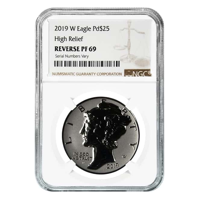 2019-W 1 oz Reverse Proof Palladium American Eagle NGC PF 69