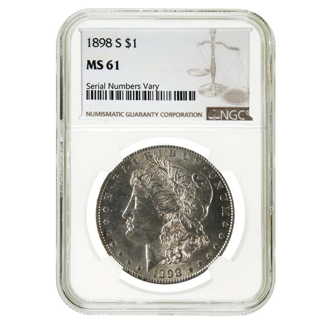 1898 S Morgan Silver Dollar NGC MS 61