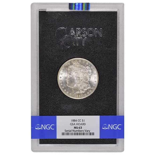 1884-CC Morgan Silver Dollar NGC MS 63 (GSA)