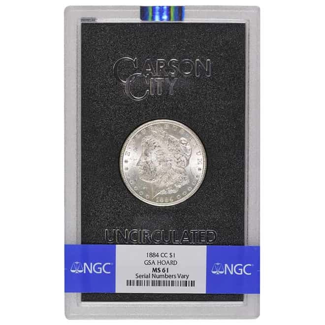 1884-CC Morgan Silver Dollar NGC MS 61 (GSA)