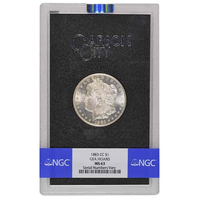 1883-CC Morgan Silver Dollar NGC MS 63 (GSA)