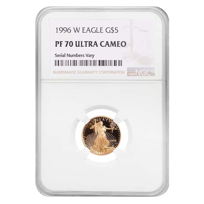 1996 W 1/10 oz $5 Proof Gold American Eagle NGC PF 70 UCAM