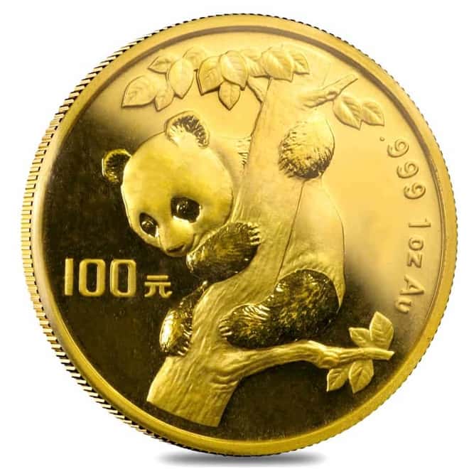 1996 1 oz Chinese Gold Panda 100 Yuan Small Date BU (Sealed)