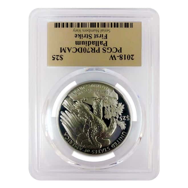 2018-W 1 oz Proof Palladium American Eagle PCGS PF 70 DCAM FS (Thomas S. Cleveland Sign Label)