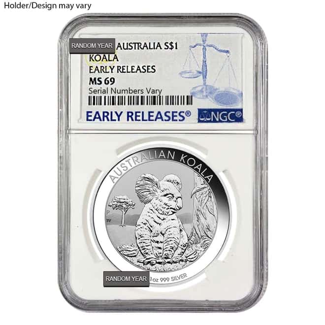 1 oz Silver Australian Koala Perth Mint NGC/PCGS MS 69 (Random Year)