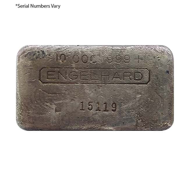 10 oz Engelhard Cast Silver Bar .999+ Fine (3rd Series, 5-digit Serial Variation)
