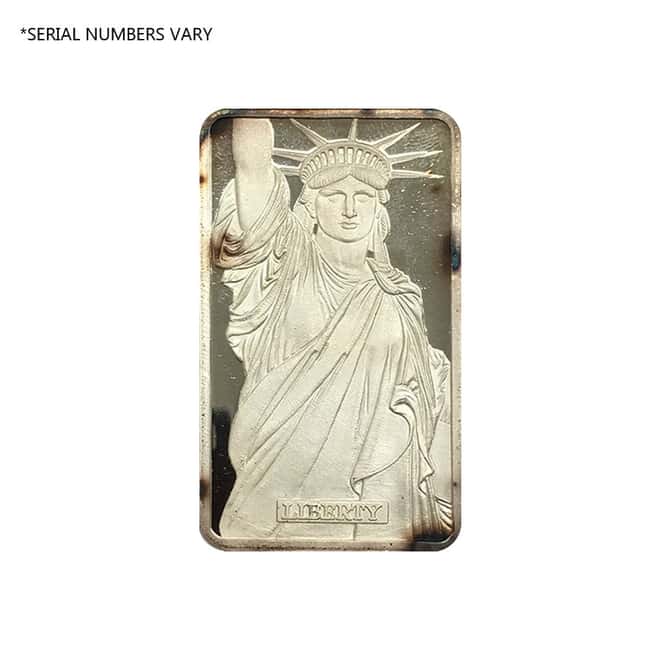 1 oz MTB (MA) Statue of Liberty Silver Vintage Bar .999 Fine