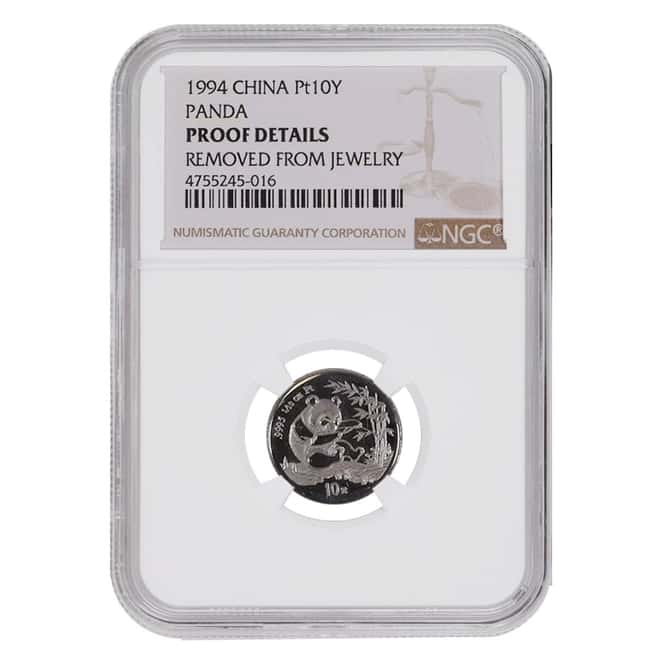 1994 1/10 oz Chinese Proof Platinum Panda 10 Yuan NGC PF Details