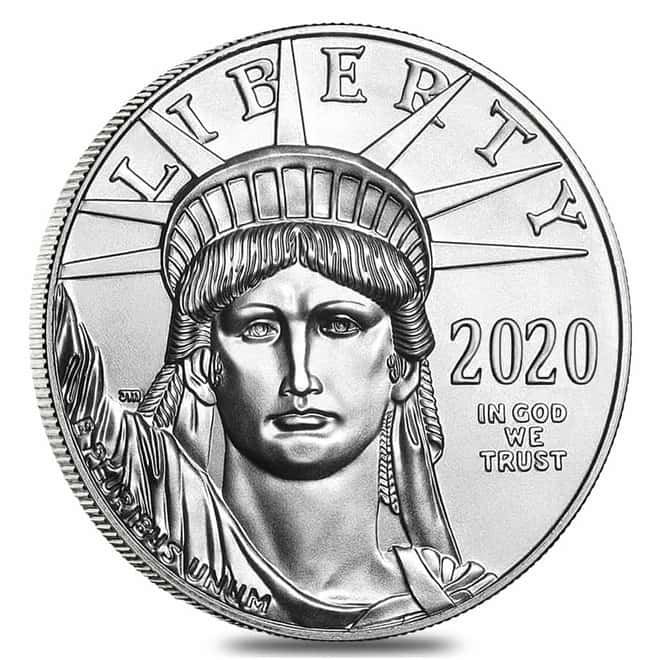 2020 1 oz Platinum American Eagle $100 Coin BU