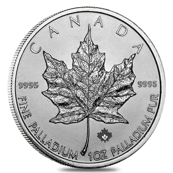 2020 1 oz Palladium Canadian Maple Leaf Coin $50 .9995 Fine BU (Sealed)
