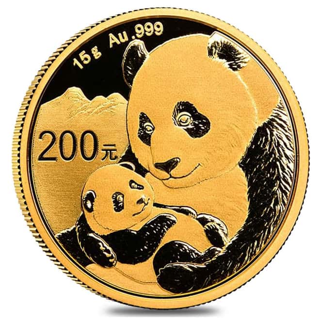 2019 15 gram Chinese Gold Panda 200 Yuan .999 Fine BU (Sealed)