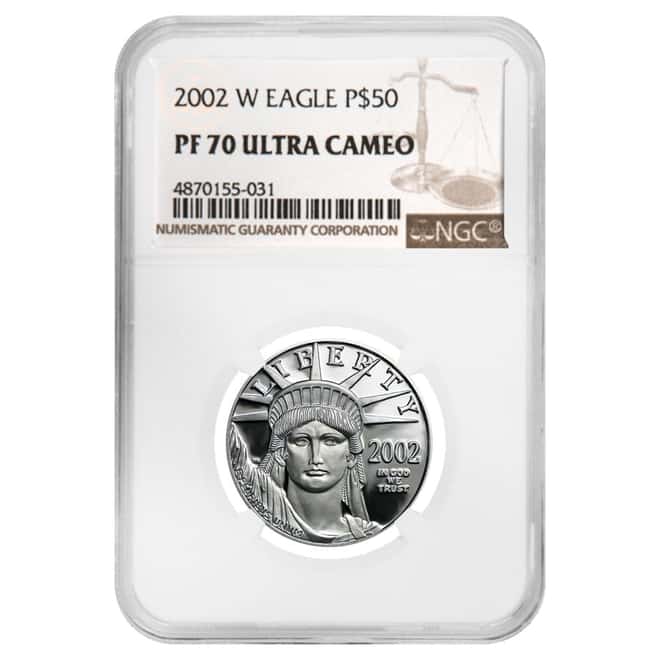 2002 W 1/2 oz $50 Platinum American Eagle Proof Coin NGC PF 70 UCAM