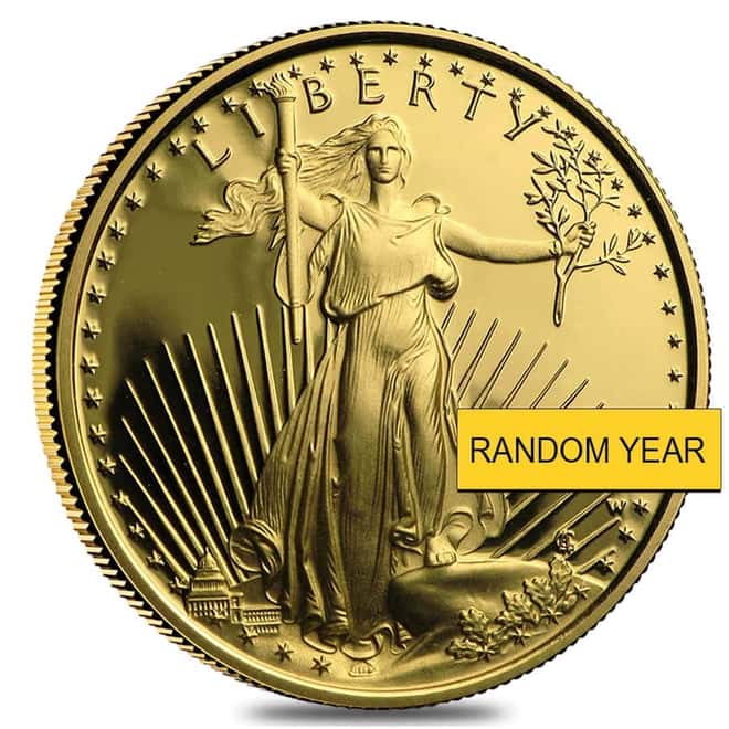 1/4 oz Proof Gold American Eagle Coin (Random Year, w/Box & COA)