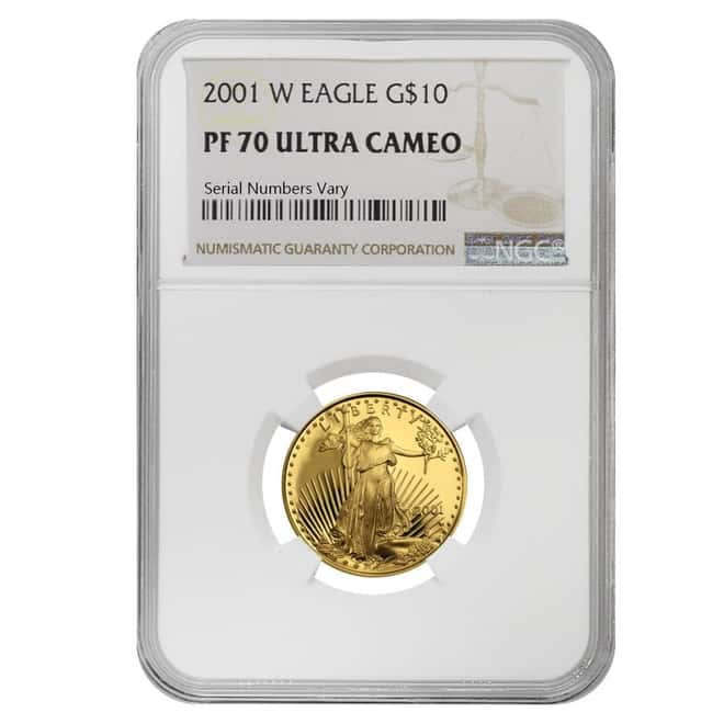 2001 W 1/4 oz $10 Proof Gold American Eagle NGC PF 70 UCAM