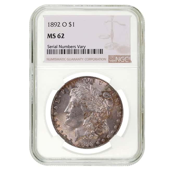 1892 O Morgan Silver Dollar $1 NGC MS 62