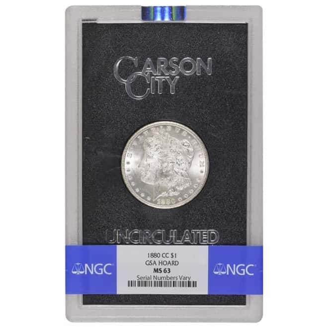 1880-CC Morgan Silver Dollar NGC MS 63 (GSA)
