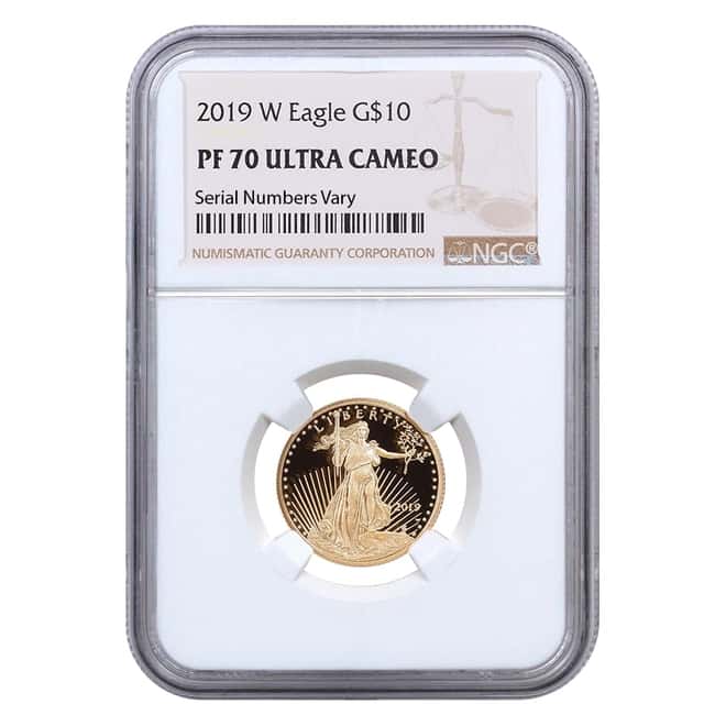 2019 W 1/4 oz $10 Proof Gold American Eagle NGC PF 70 UCAM
