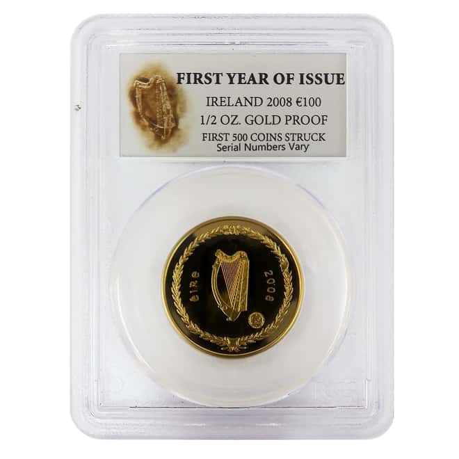 2008 Ireland 1/2 oz 100 Euro International Polar Year Proof Gold Coin PCGS FYOI