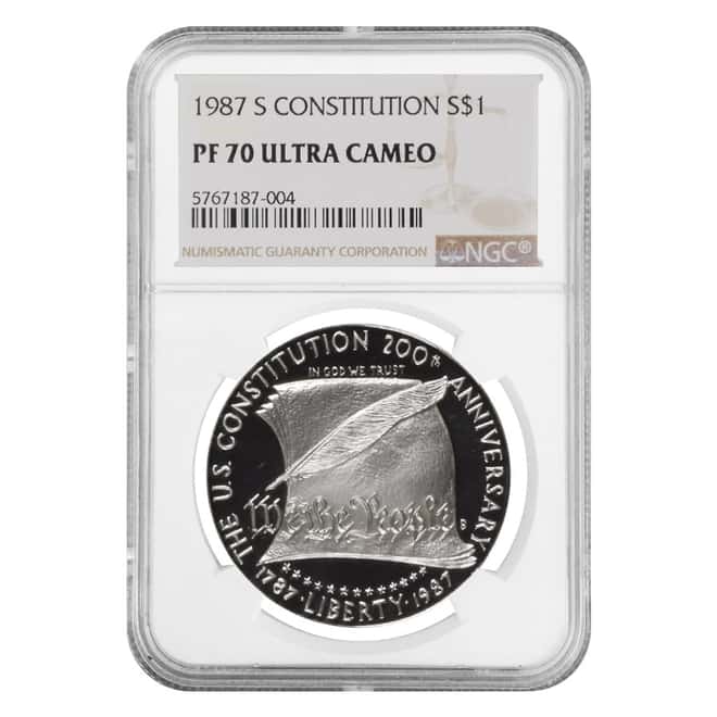 1987 S Constitution $1 Silver Dollar Commemorative NGC PF 70 UCAM