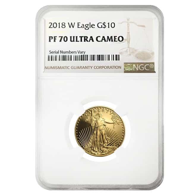 2018 W 1/4 oz $10 Proof Gold American Eagle NGC PF 70 UCAM