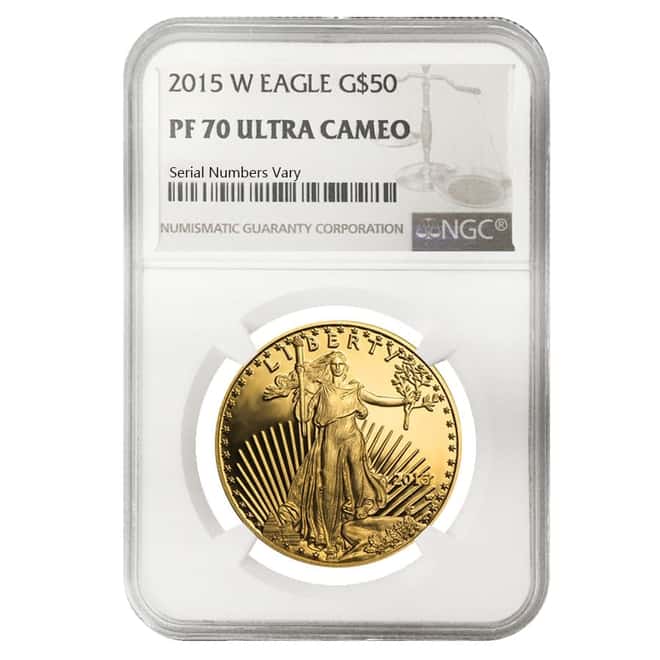 2015 W 1 oz $50 Proof Gold American Eagle NGC PF 70 UCAM