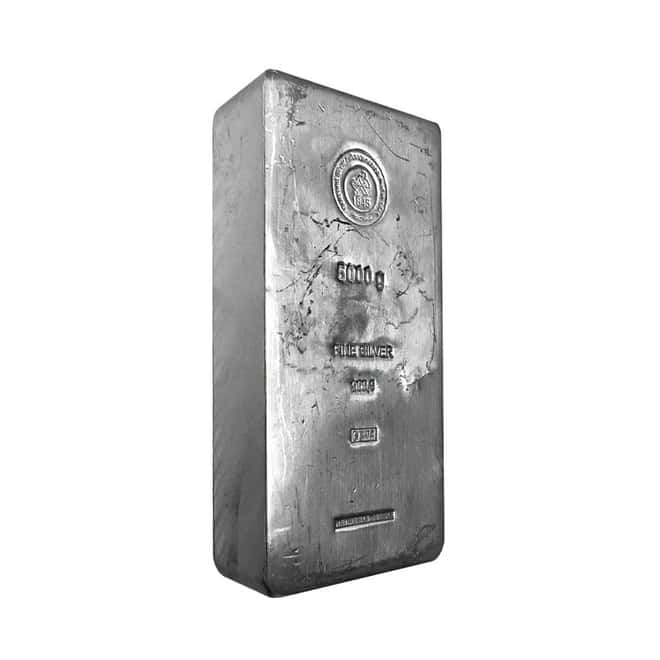 5 Kilo Heimerle & Meule Silver Cast Bar .9999 Fine