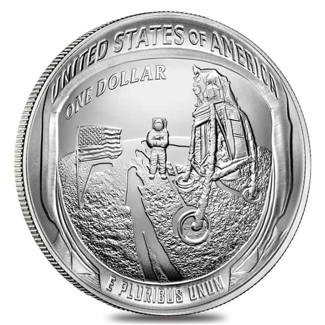 2019 P Apollo 11 50th Anniversary Uncirculated Silver Dollar Comm. (w/Box & COA)