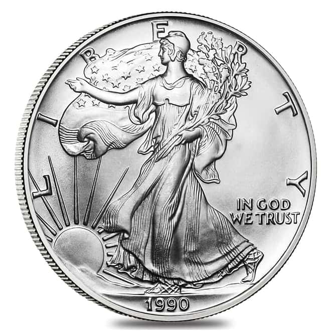 Roll of 20 - 1990 1 oz Silver American Eagle $1 Coin BU (Lot, Tube of 20)