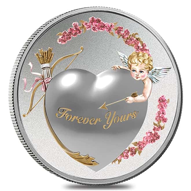 2016 1 oz Niue Silver $2 Forever Yours Proof-Like Coin (w/Box & COA)