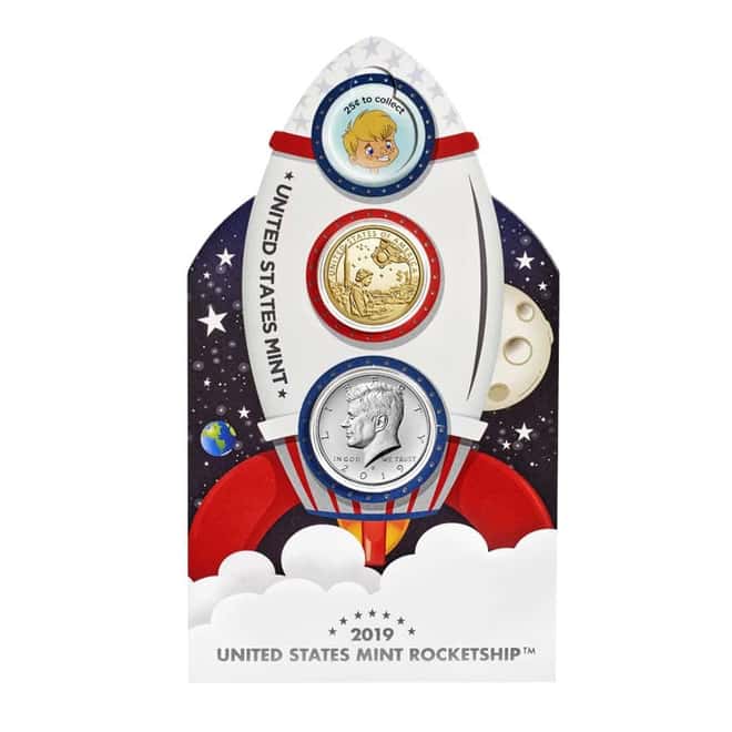 2019 US Mint Rocketship 2-Coin Set Commemorative (w/Box & COA)