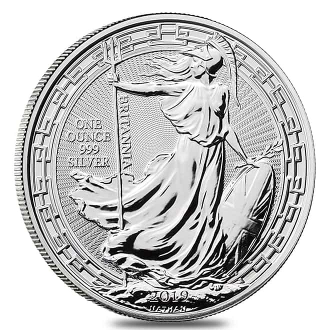 2019 Great Britain 1 oz Silver Britannia Oriental Border Coin .999 Fine BU