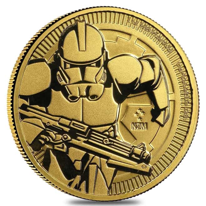 2019 1 oz Niue Gold $250 Star Wars Clone Trooper BU In Cap