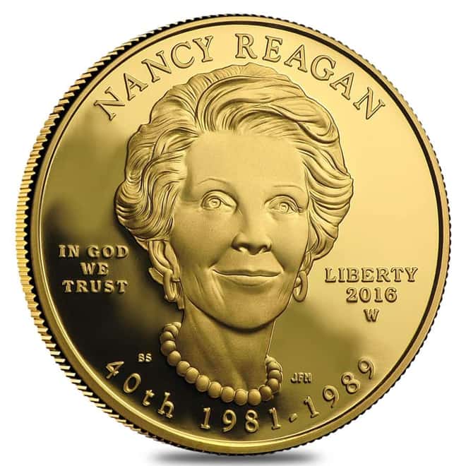 2016 W 1/2 oz $10 First Spouse - Nancy Reagan Gold Proof Coin (w/Box & COA)