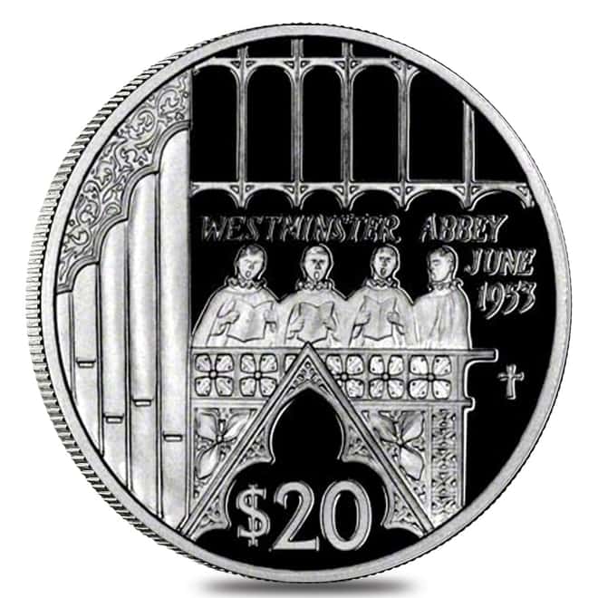 2002 1/2 oz Fiji Westminster Abbey $20 Proof Platinum Coin (w/Box & COA)
