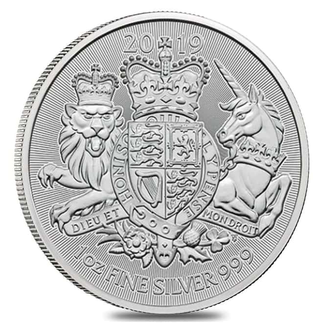 2019 Great Britain 1 oz Silver Royal Arms Coin .999 Fine BU