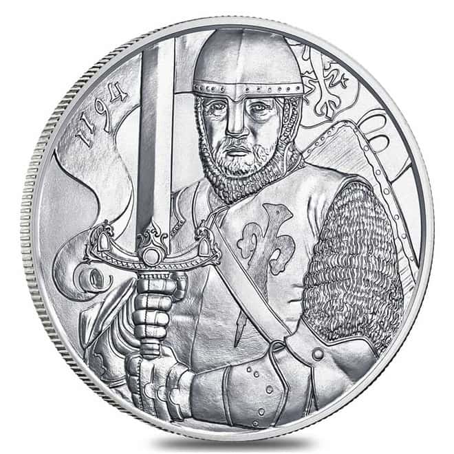 2019 1 oz Austrian Silver Leopold V Coin BU - 825th Anniversary of the Austrian Mint